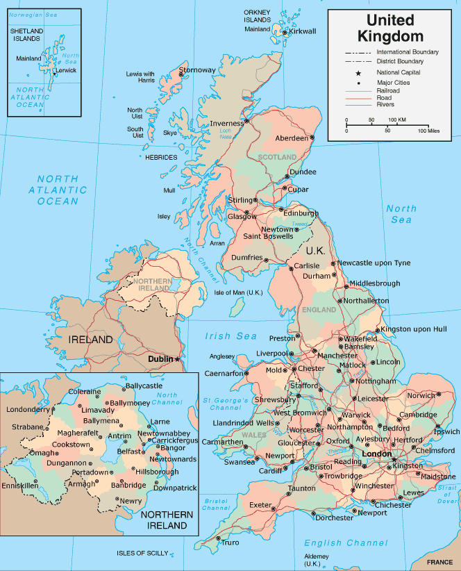 Map Great Britain